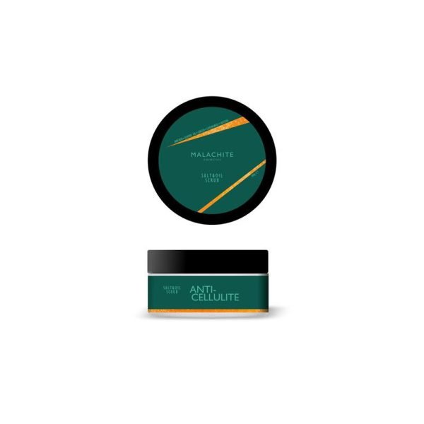 Anticeliulitinis kūno šveitiklis MALACHITE COSMETICS "Salt ant oil scrub", 300gr.