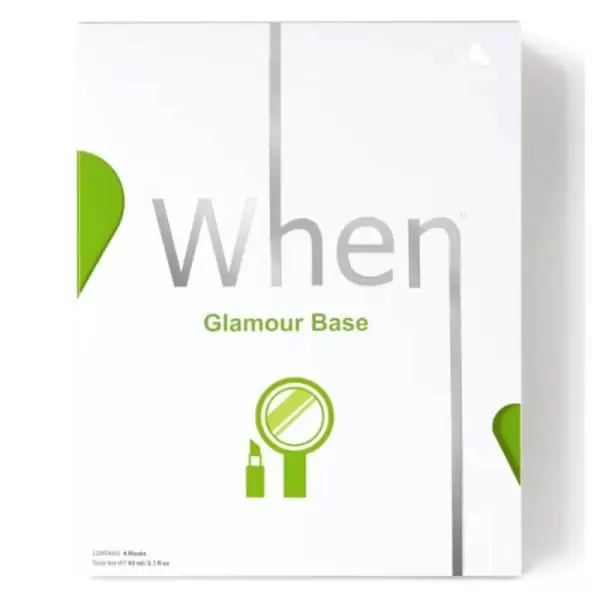 When® Glamour stangrinančios bioceliuliozinės lakštinės kaukės, 4 vnt.
