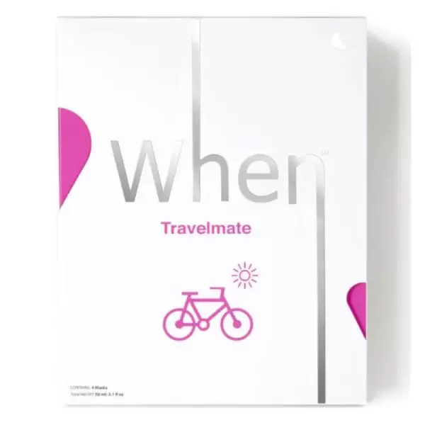 When® Travelmate gaivinančios bioceliuliozinės lakštinės kaukės, 4 vnt.