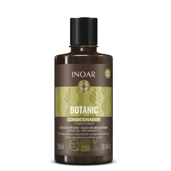 INOAR Botanic Conditioner - plaukus stiprinantis kondicionierius su ricinos aliejumi 300 ml