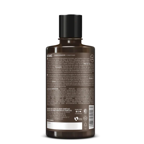 INOAR Botanic Conditioner - plaukus stiprinantis kondicionierius su ricinos aliejumi 300 ml - Image 2