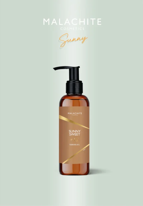 Kūno aliejus MALACHITE COSMETICS „Sweet Sunny SPF15”, 150 ml
