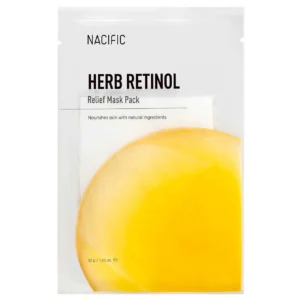 NACIFIC Herb Retinol Relief Mask Pack lakštinė veido kaukė su retinoliu, 30 g.